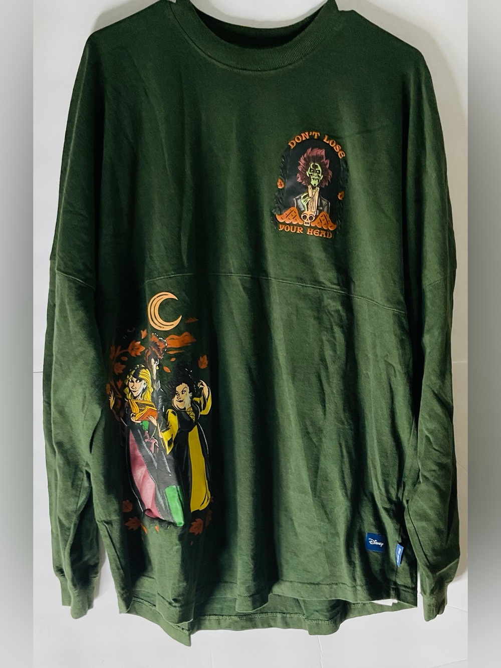 Disney Hocus Pocus 2 Spirit Jersey XL Sanderson Sisters Halloween Green Shirt